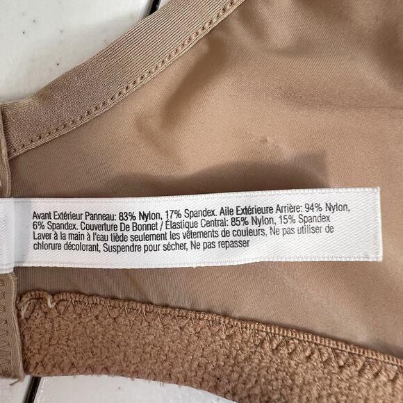 Le Mystere 36DDD 36F Bra Tan Sheer Illusion Demi Underwire Back Closure Beige - Picture 15 of 16